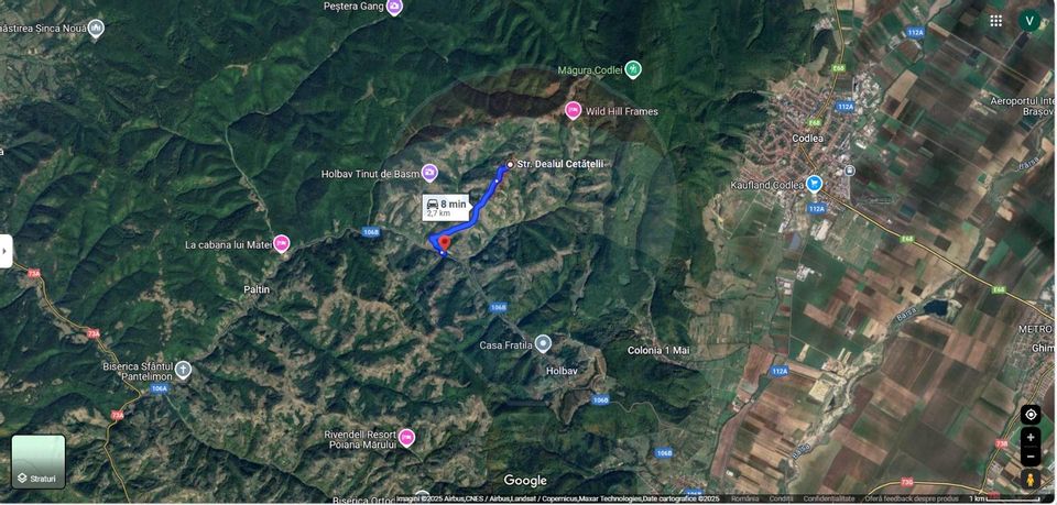 Teren de vanzare 8,441mp Holbav / Strada Dealul Cetățelii