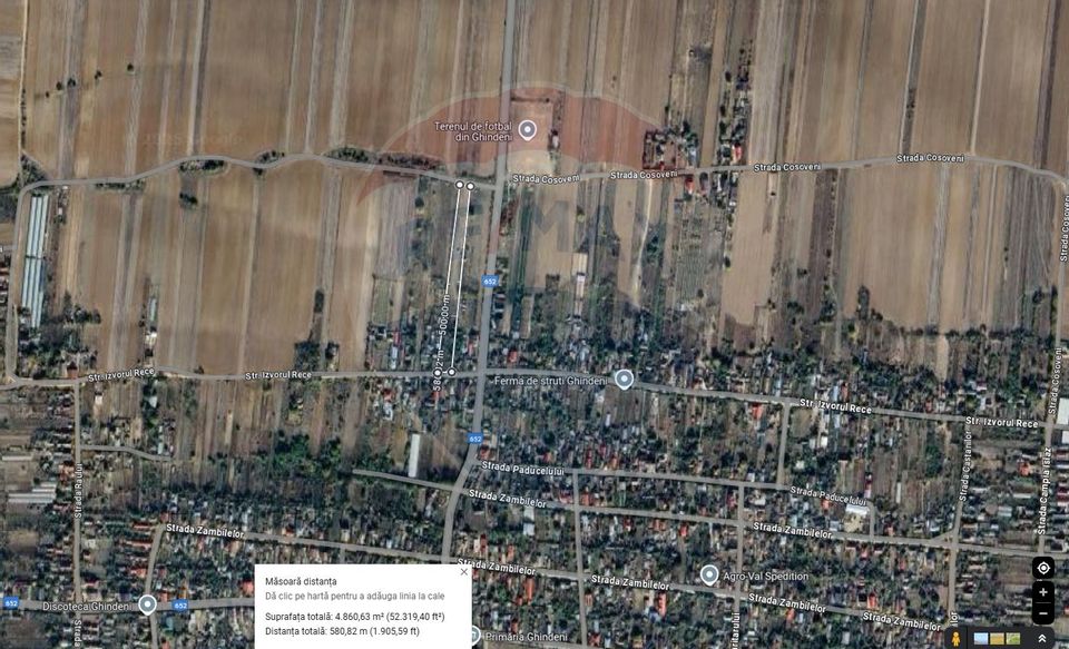 Teren Ghindeni 4800 mp Intravilan