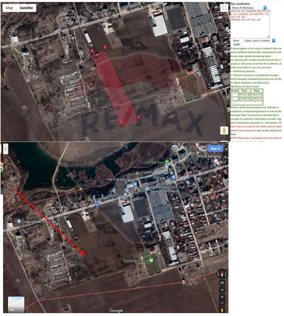 Land 21,000sqm Balotesti / Strada Stadionului