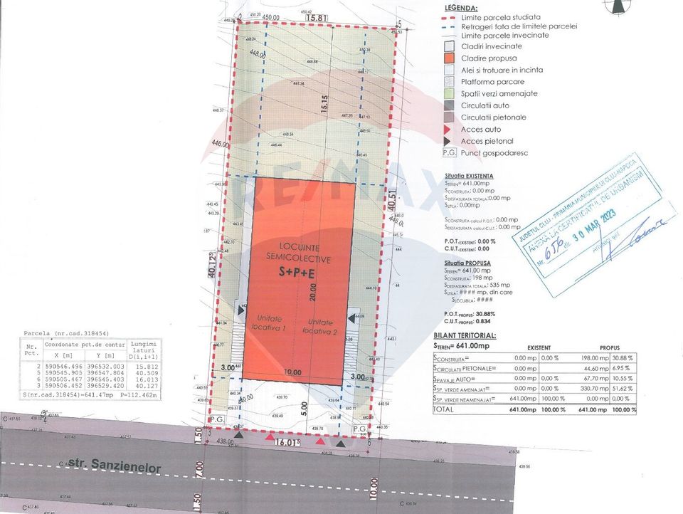 Land 641sqm Cluj-Napoca / Strada Sanzienelor