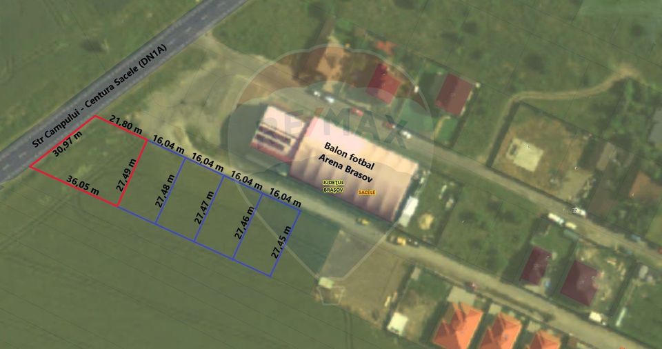 Un lot de casa intrare Sacele 790 mp