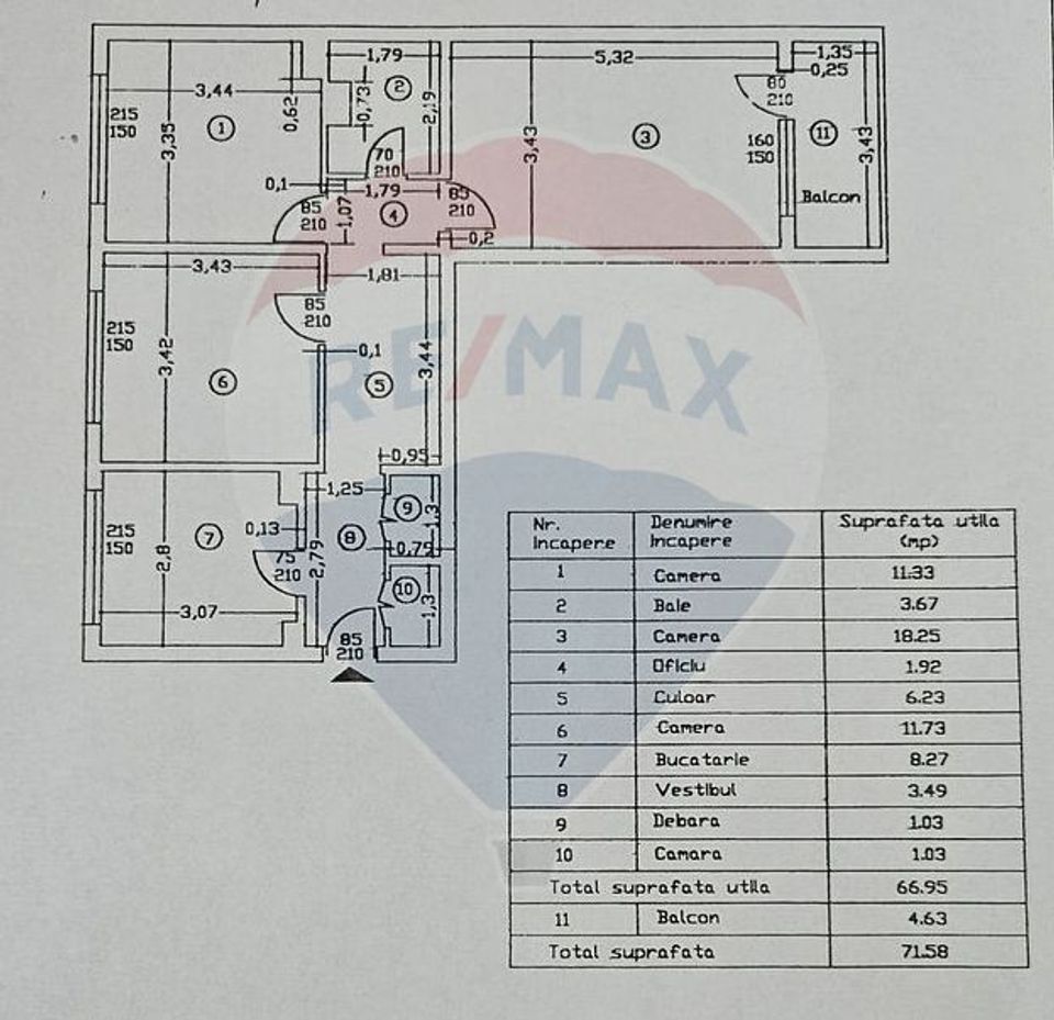 3 room Apartment for sale, Pacii area