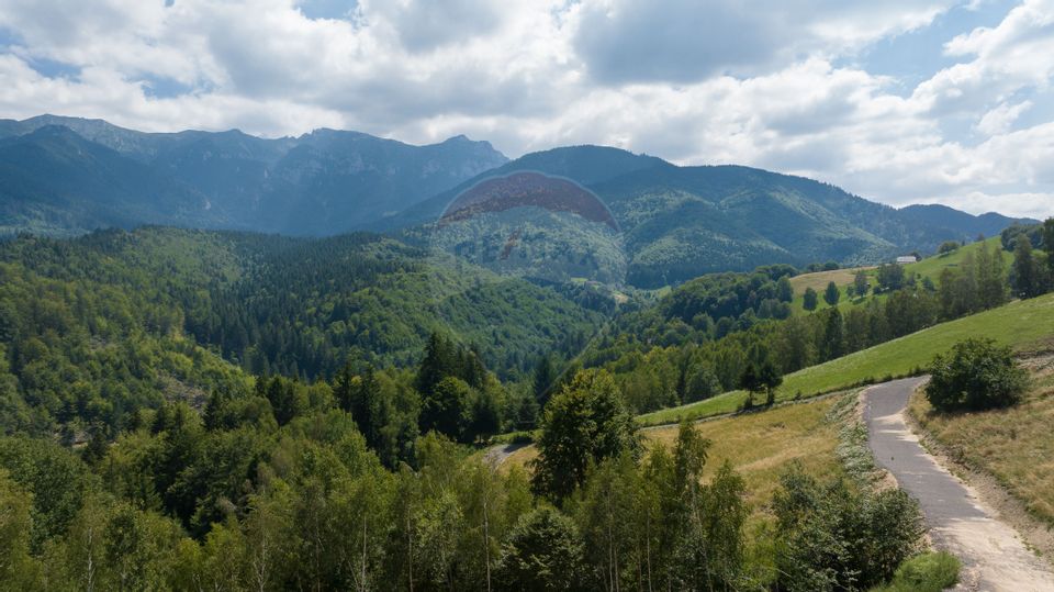 Teren Panoramic in Bran – Vedere spre Bucegi & Piatra Craiului