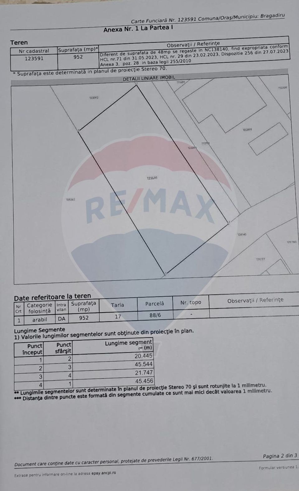 Teren intravilan 2944 mp Rubinului/Bragadiru