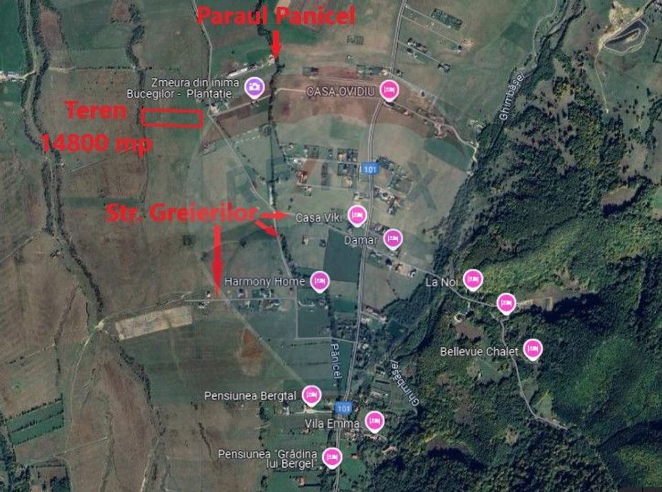 Land 14,800sqm Rasnov / Strada Glajerie-Raul Mare