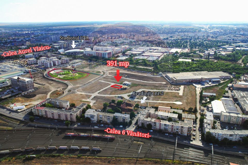 Teren de vânzare pe colț, cu deschidere dublă – 40 m front stradal