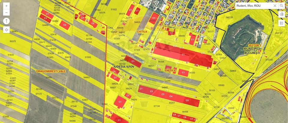 DE VANZARE Teren intravilan 10,000mp Rudeni / Soseaua Rudeni