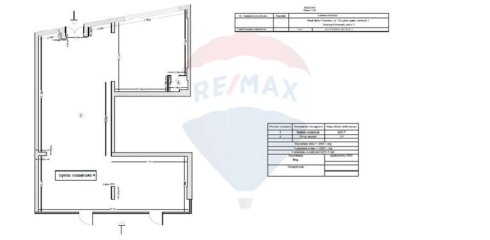 270sq.m Commercial Space, Barbu Vacarescu area