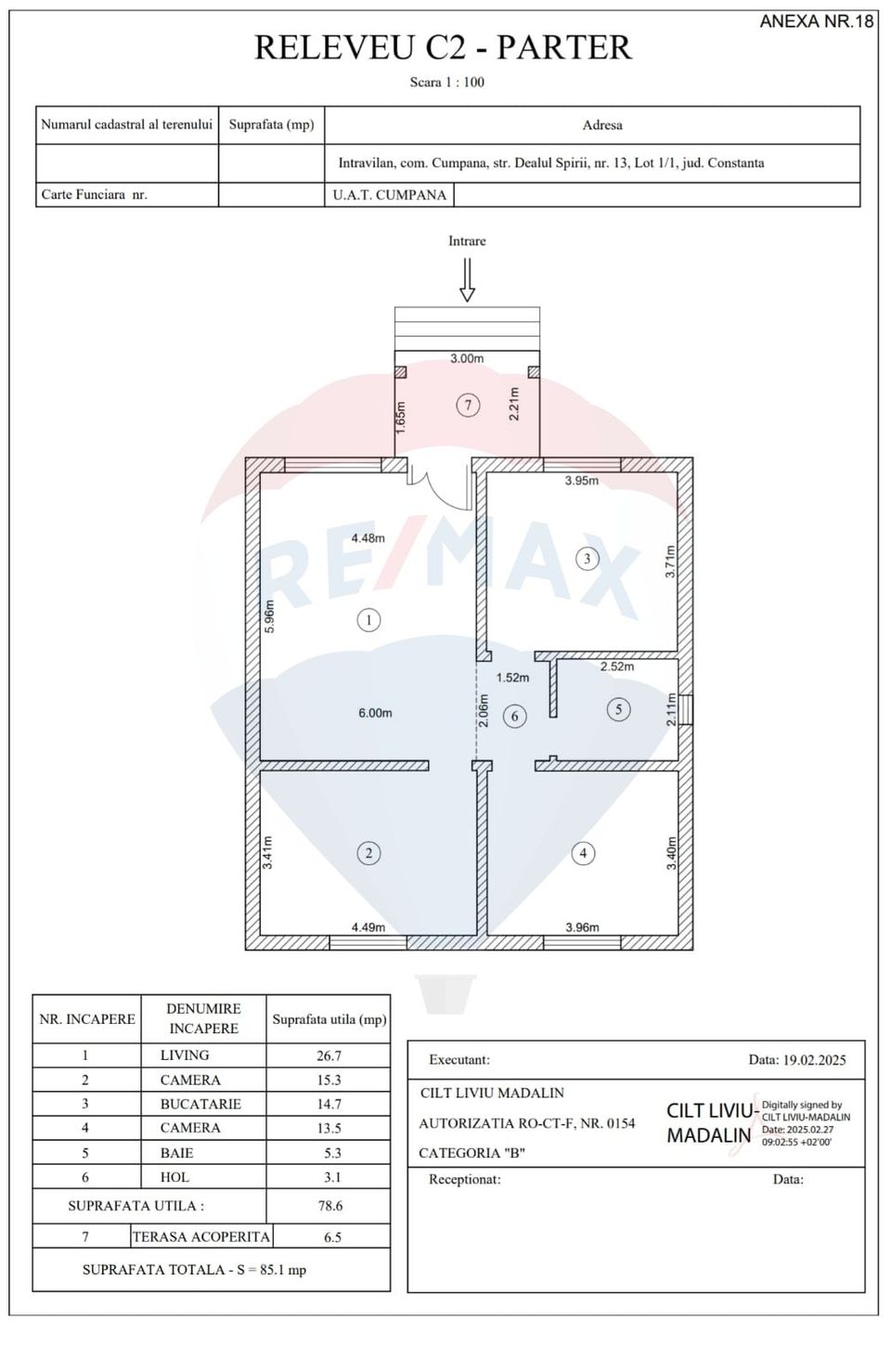 Casă / Vilă cu teren 371 mp de vânzare in Cumpana