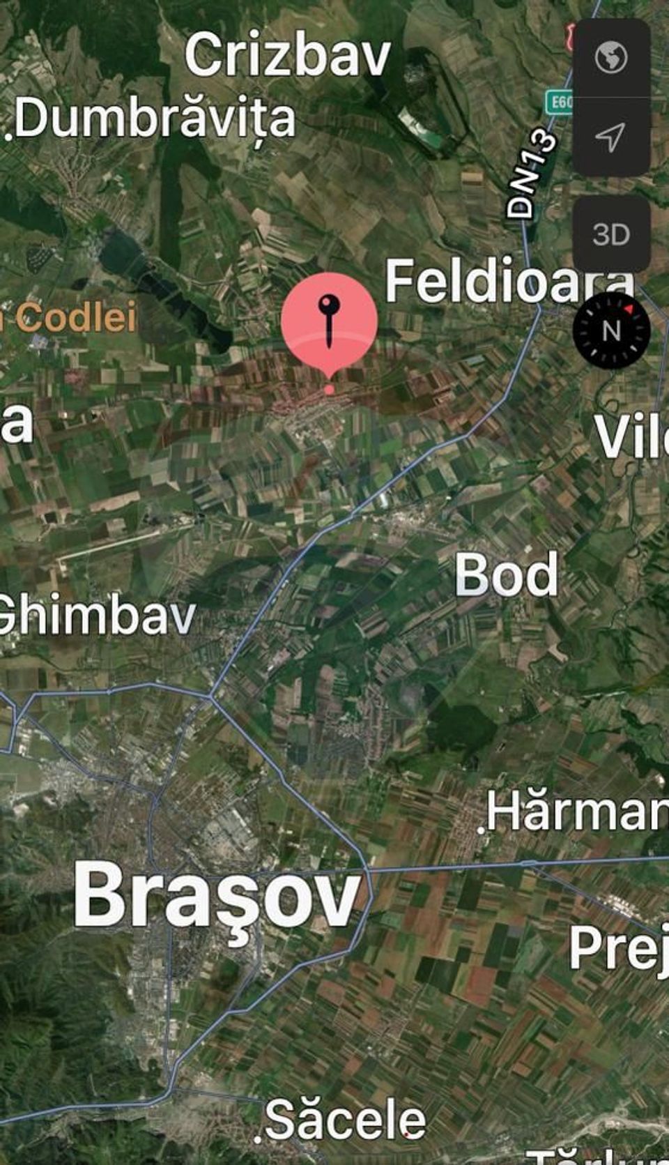 Vanzare teren rezidential 7500 mp Brasov, Halchiu / Strada Romana