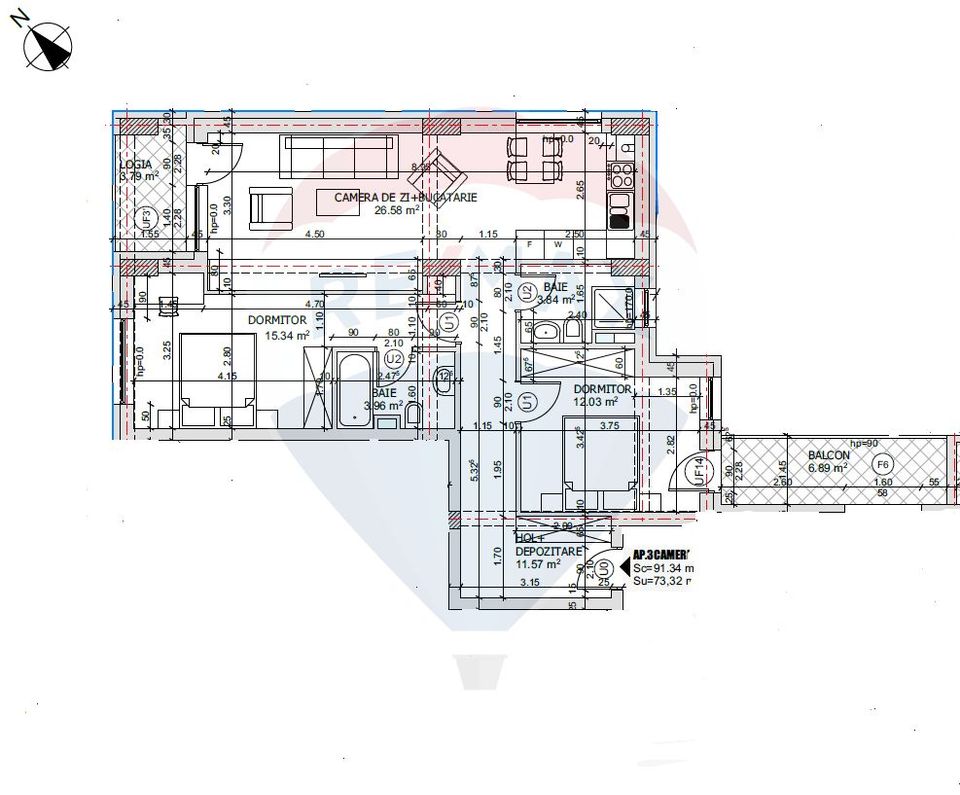 Vanzare Apartament Lux 3 camere cu vedere la lac in zona Tomis Nord
