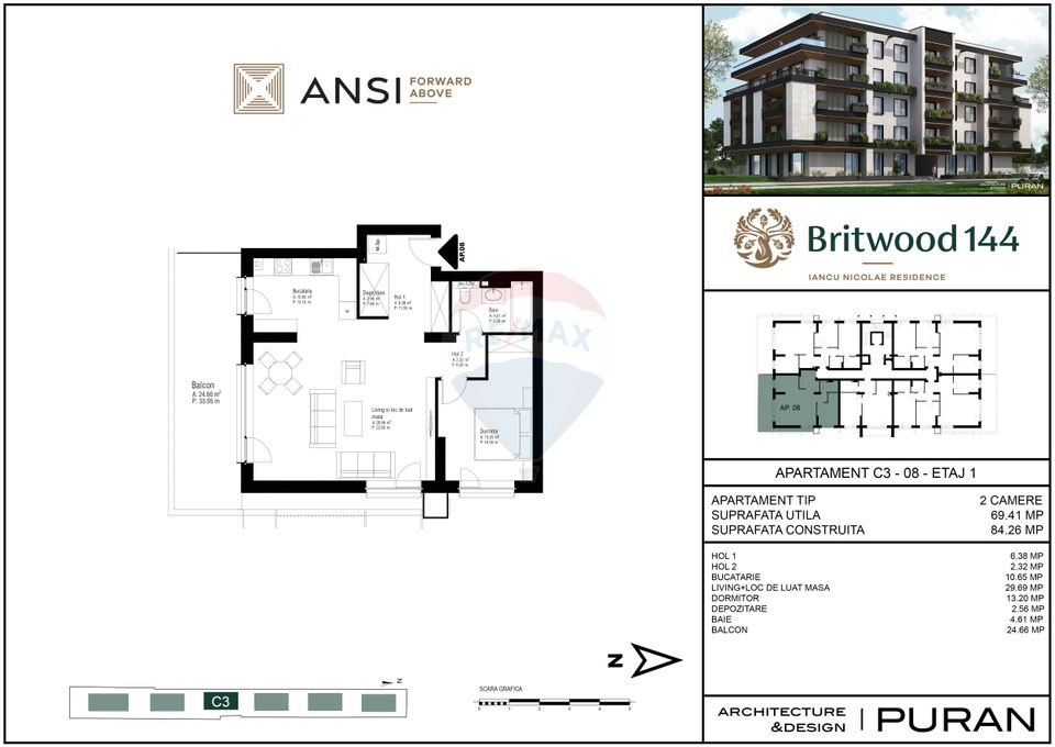 2 room Apartment for sale, Iancu Nicolae area