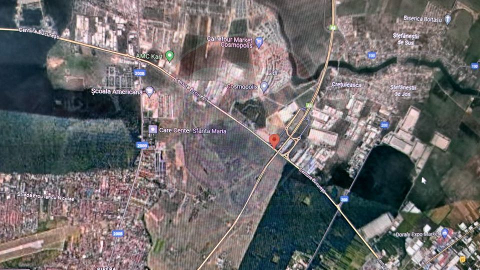 Teren  14.000 mp destinatie industriala Sos. Centura nod Stefanesti A3