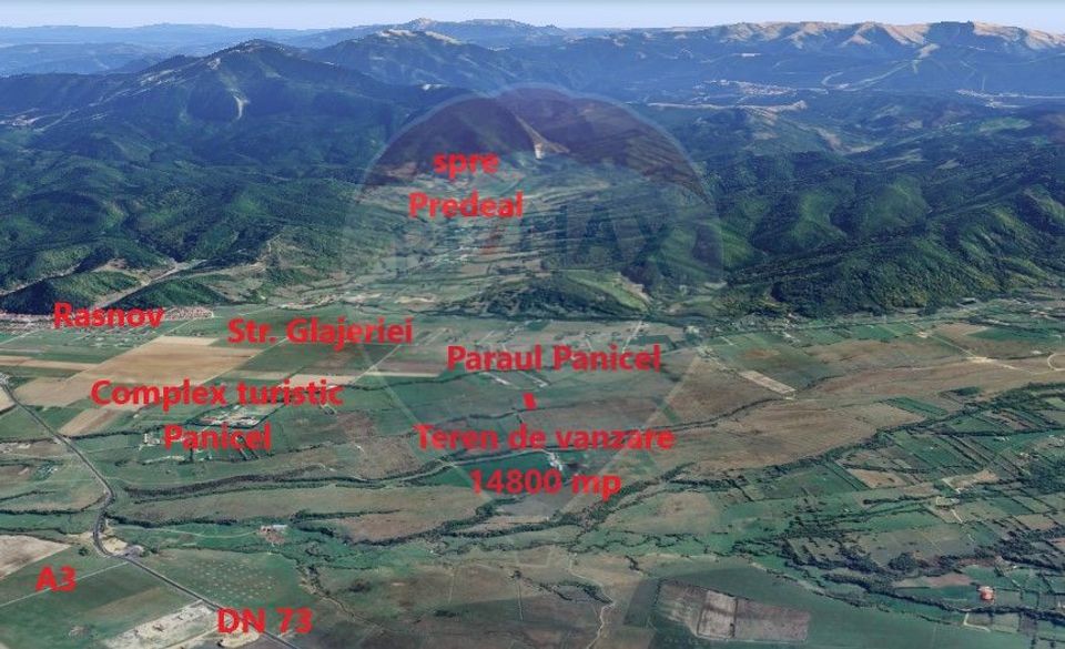 Land 14,800sqm Rasnov / Strada Glajerie-Raul Mare