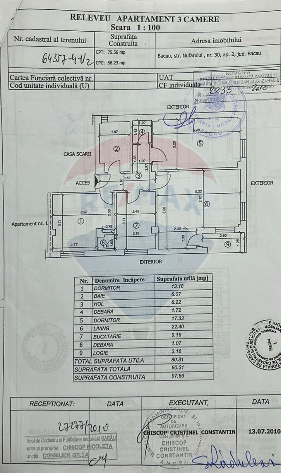Apartament cu 3 camere de inchiriat pe strada Nufarului