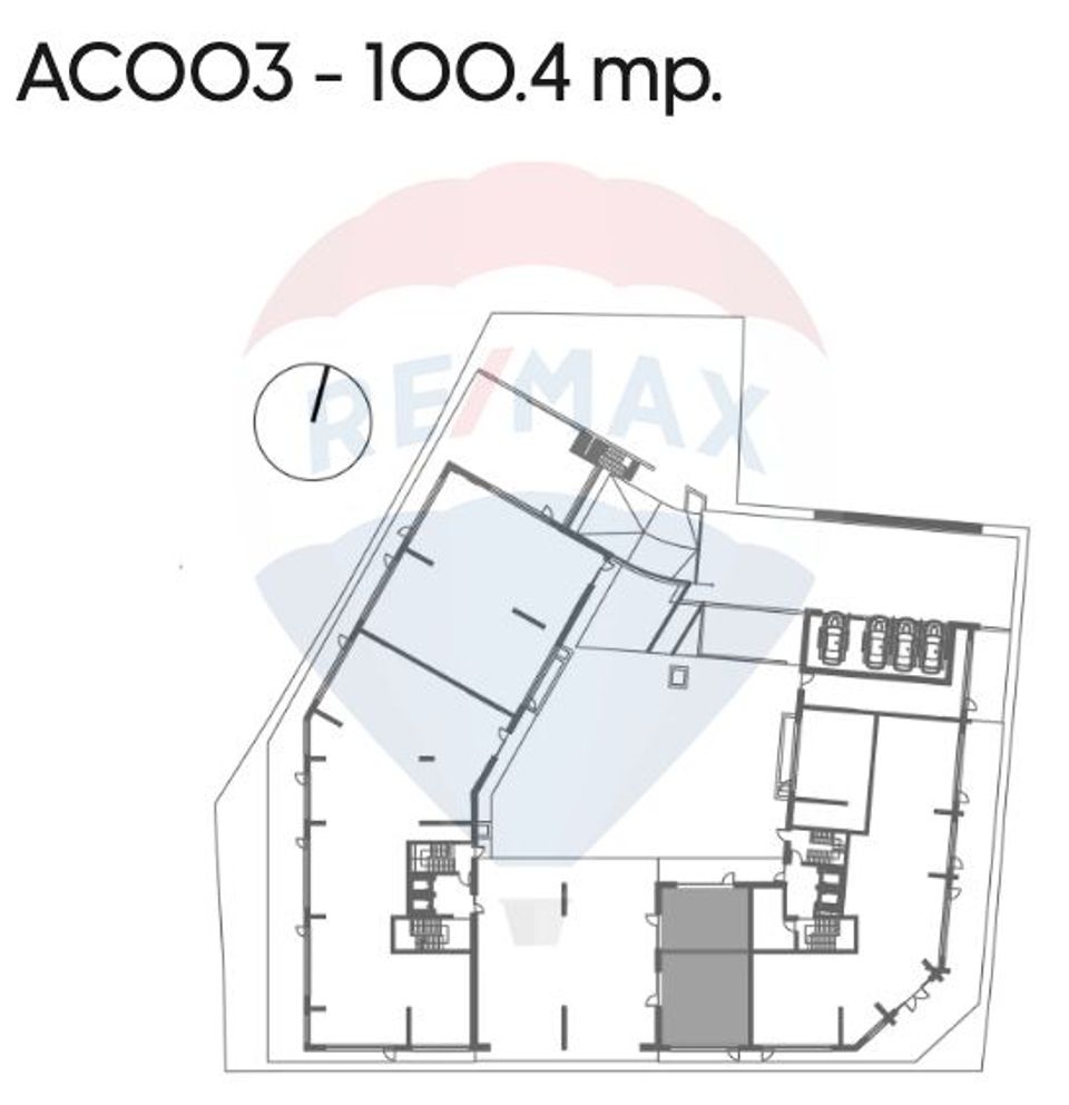 Spațiu comercial / birouri de vânzare  (100.4 mp)– zona centrală