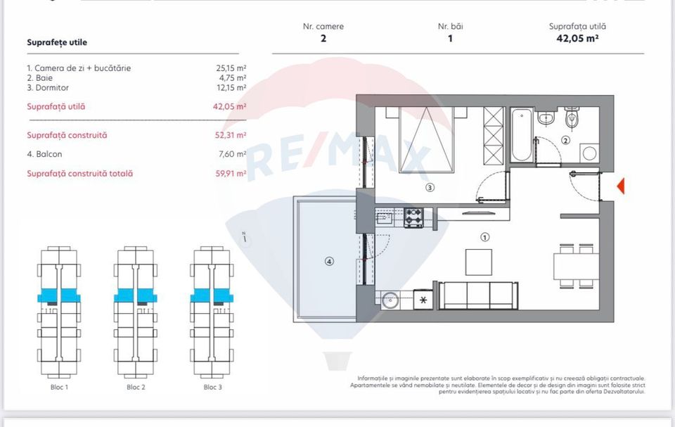 Vanzare apartamente 2 camere Bulevardul Theodor Pallady