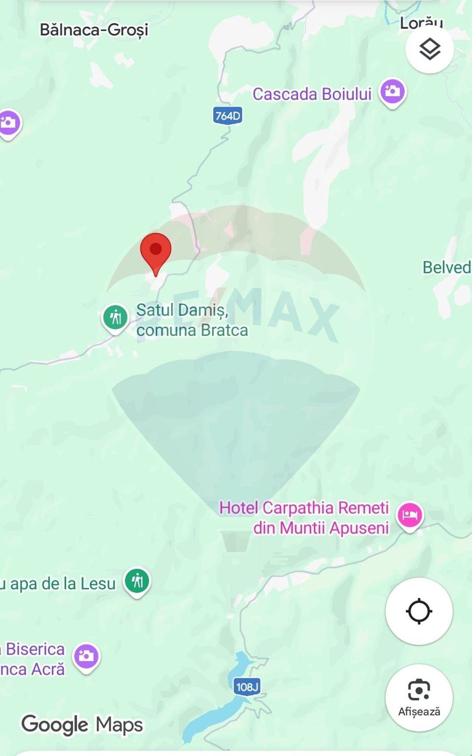 Teren intravilan constructii 3082 mp Damis Bratca drum DJ 764D