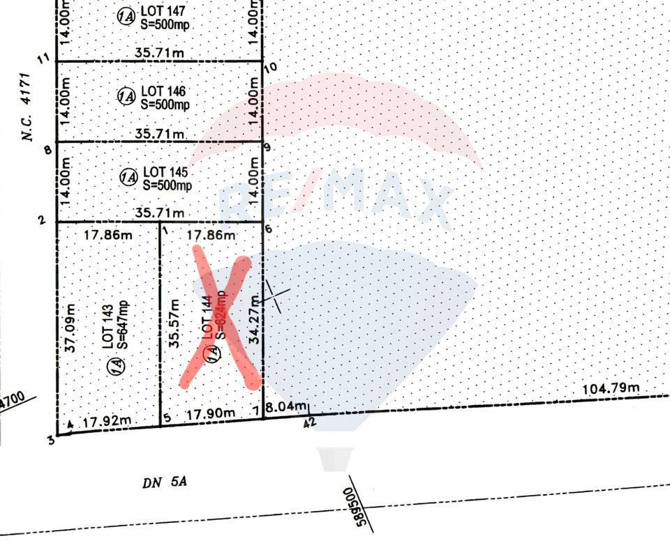 Land for sale 624sqm street utilities, Adunatii Copaceni, Giurgiu
