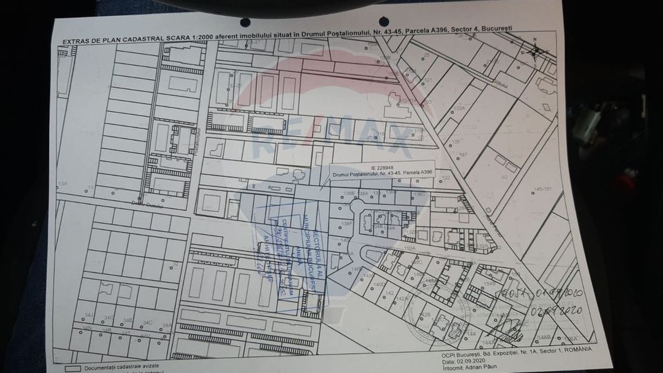 Teren intravilan de vanzare – 822 mp, Strada Poștalionului