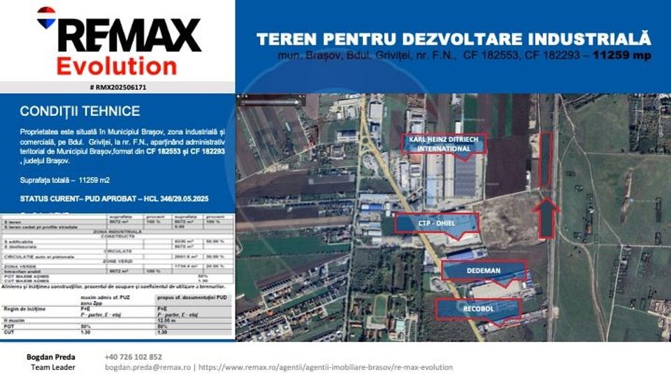 Teren pentru Dezvoltare Industrială – COMISION 0%