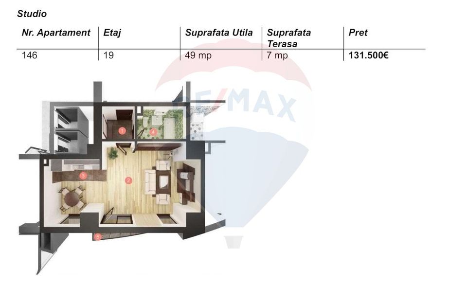 Apartamente semifinisate de tip studio, direct de la dezvoltator