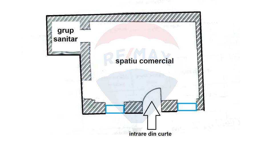 43sq.m Commercial Space for rent, Centrul Istoric area