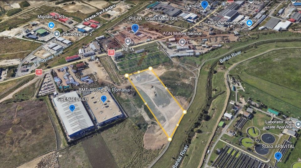 Urban Land 1.2 ha for Sale, Approved PUZ – IAȘI INDUSTRIAL AREA