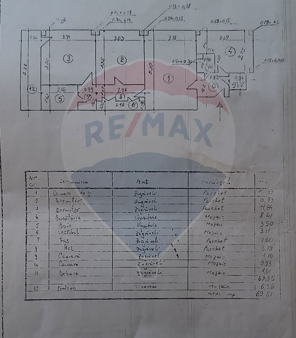 Apartament semidecomandat cu 3 camere de inchiriat Vasile Goldis Minis