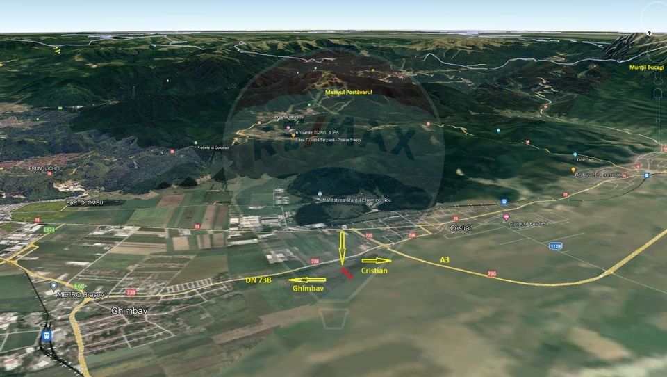 Teren extravilan arabil, 9650 mp, Cristian