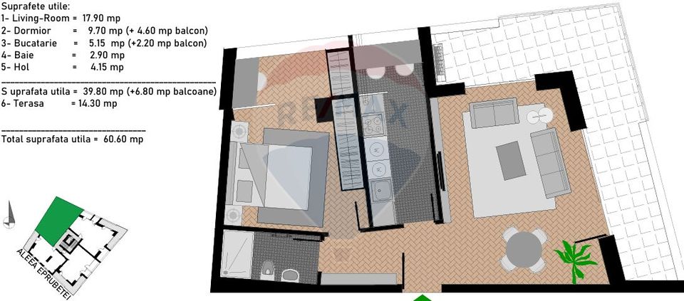 2 room Apartment for sale, Camil Ressu area