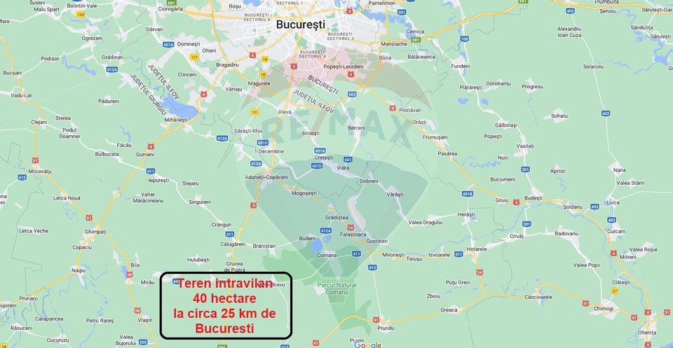 Teren 40 ha pt parc fotovoltaic, platf logistica, complex rezidential