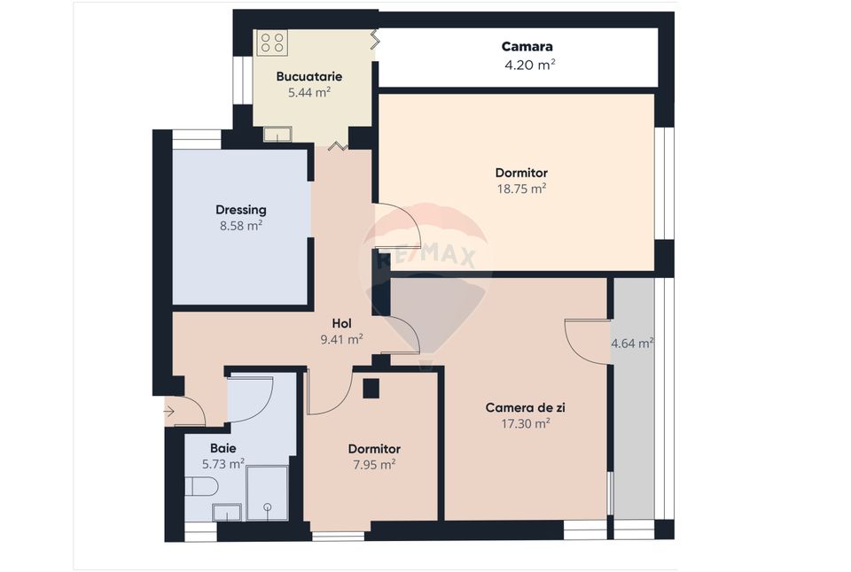 4 room Apartment | City center | 82 mp