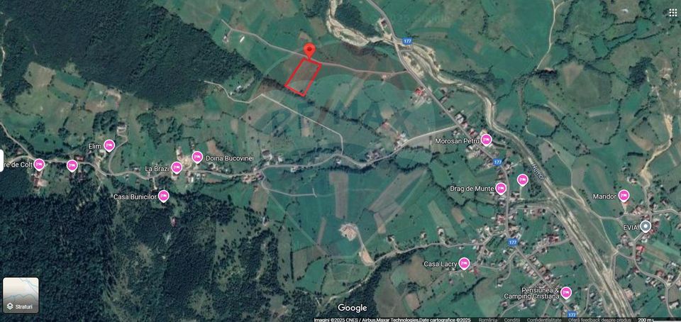 Teren 9,202 mp Manastirea Humorului / Strada Principala BUCOVINA