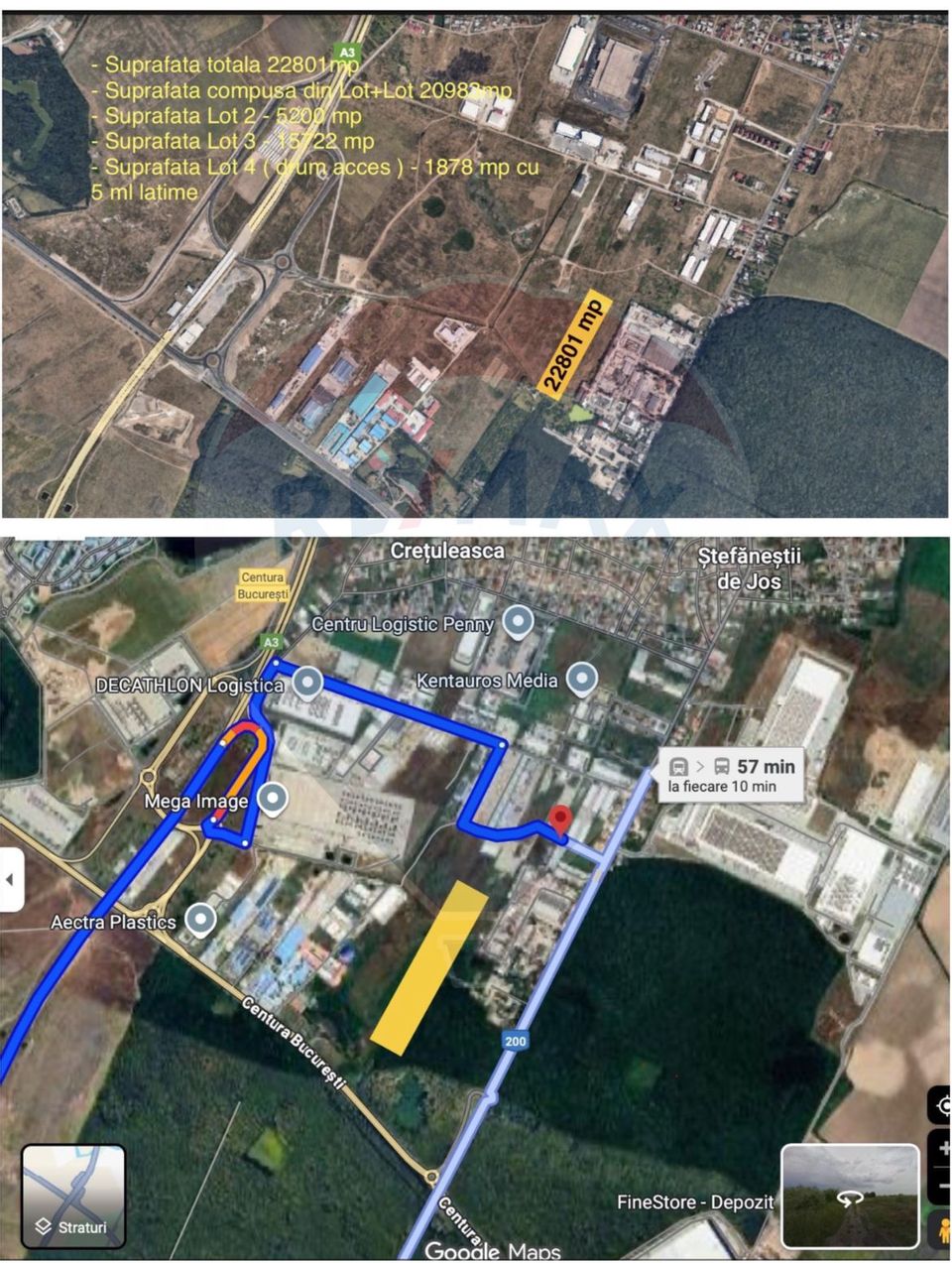 Vânzare Teren Industrial – Ștefăneștii de Jos (22.800 mp)