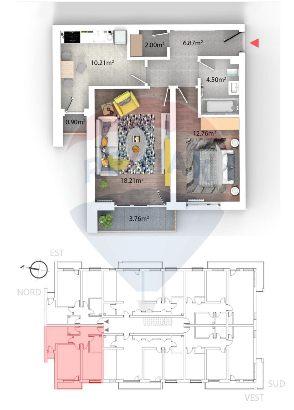 Apartament 2 camere, finalizat, Montain View Residence
