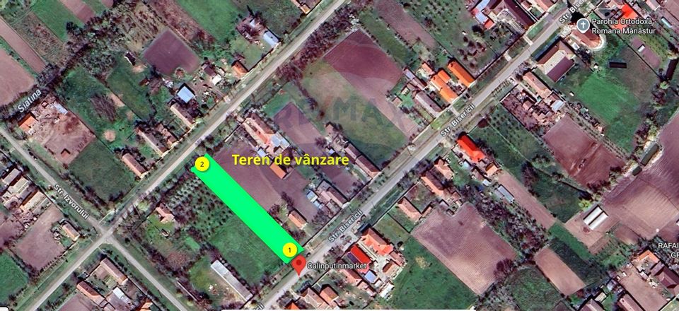 Teren intravilan de vânzare 2,209mp în loc. Mănăștur, jud. Arad