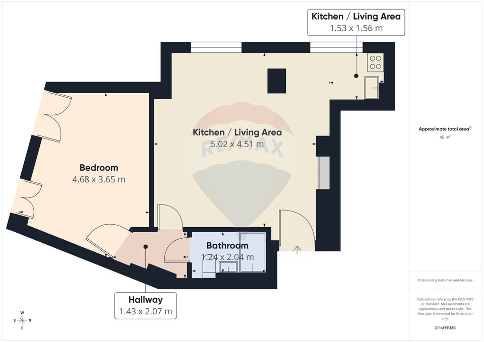 Apartament cu 2 camere de vanzare in Calea Victoriei nr 1