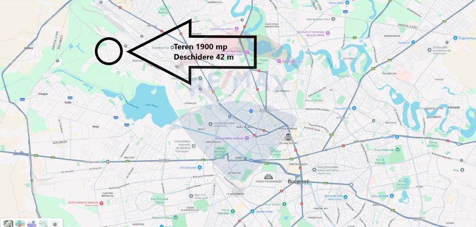 Teren de vanzare Strada Sculptorilor Giulesti, 1900 mp, deschidere 42m