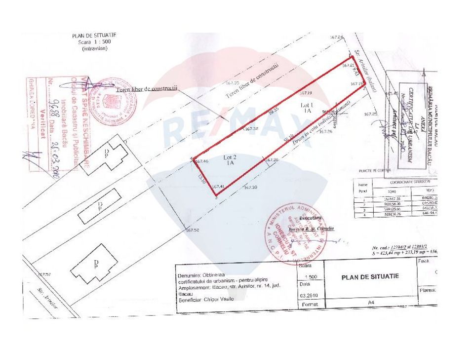 Land 656sqm Bacau / Strada Arinilor