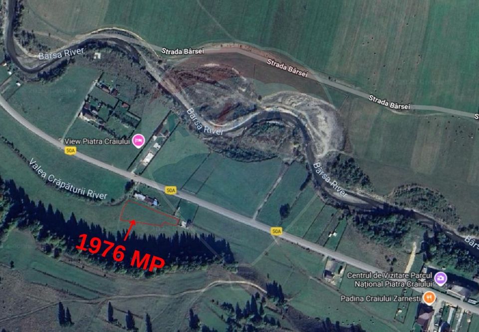 Teren de vanzare 1,976mp Zarnesti / Drumul 50A