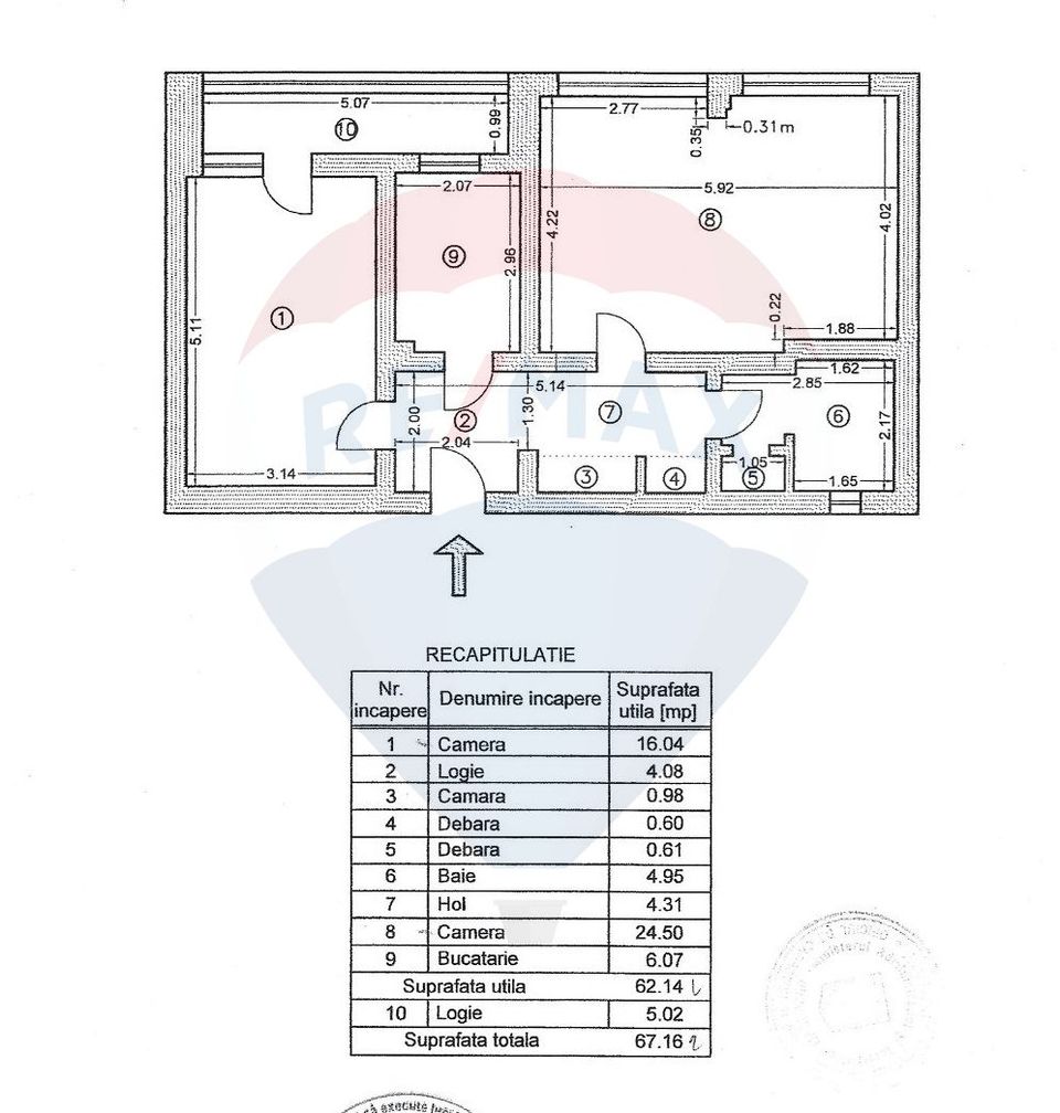 Apartament cu 2 camere decomandat de vanzare in zona Muncii Basarabia