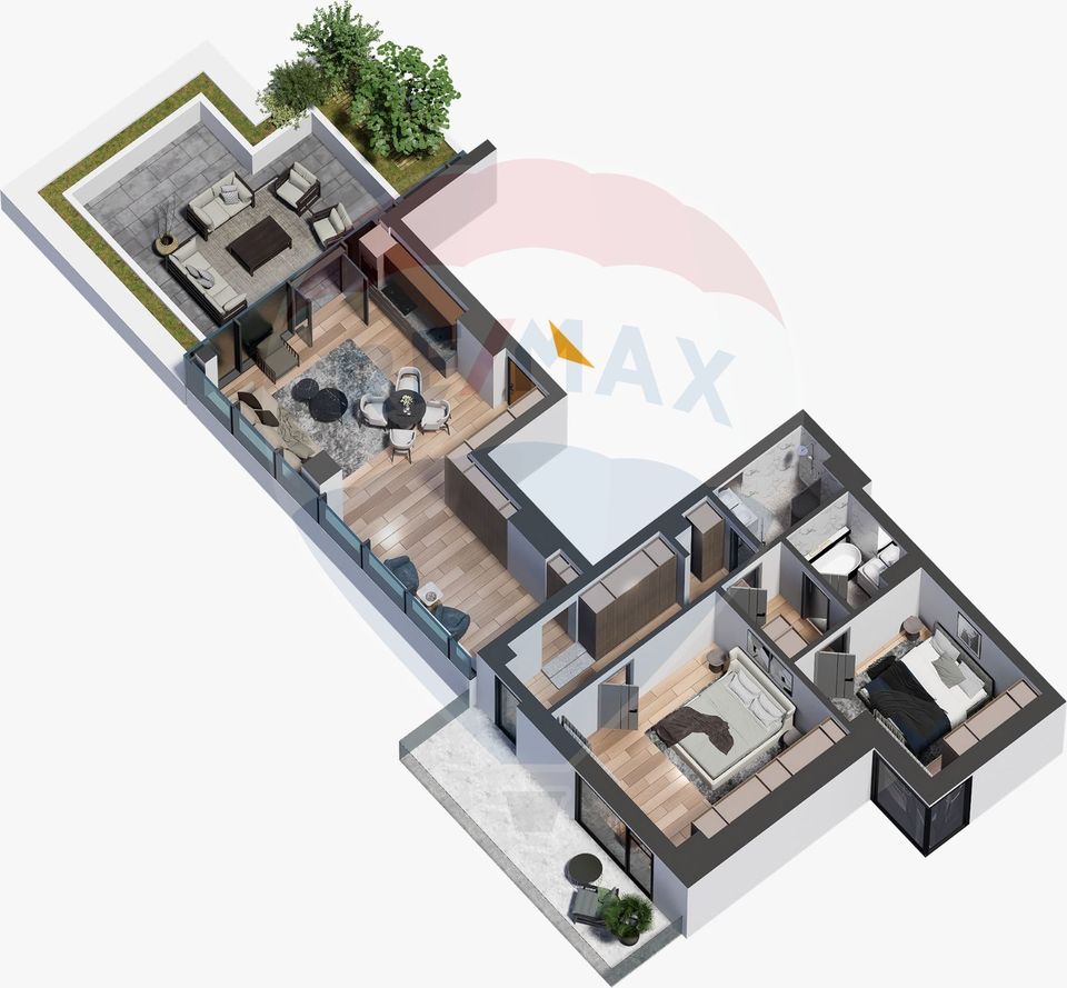 APARTAMENT CU 2 CAMERE - CUG - 0% COMISION