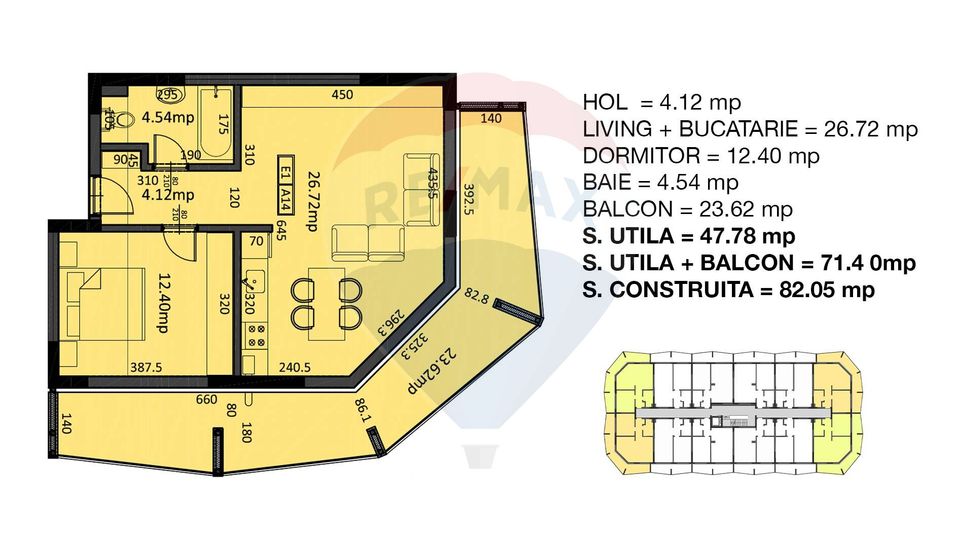 2 room Apartment for sale, Central area