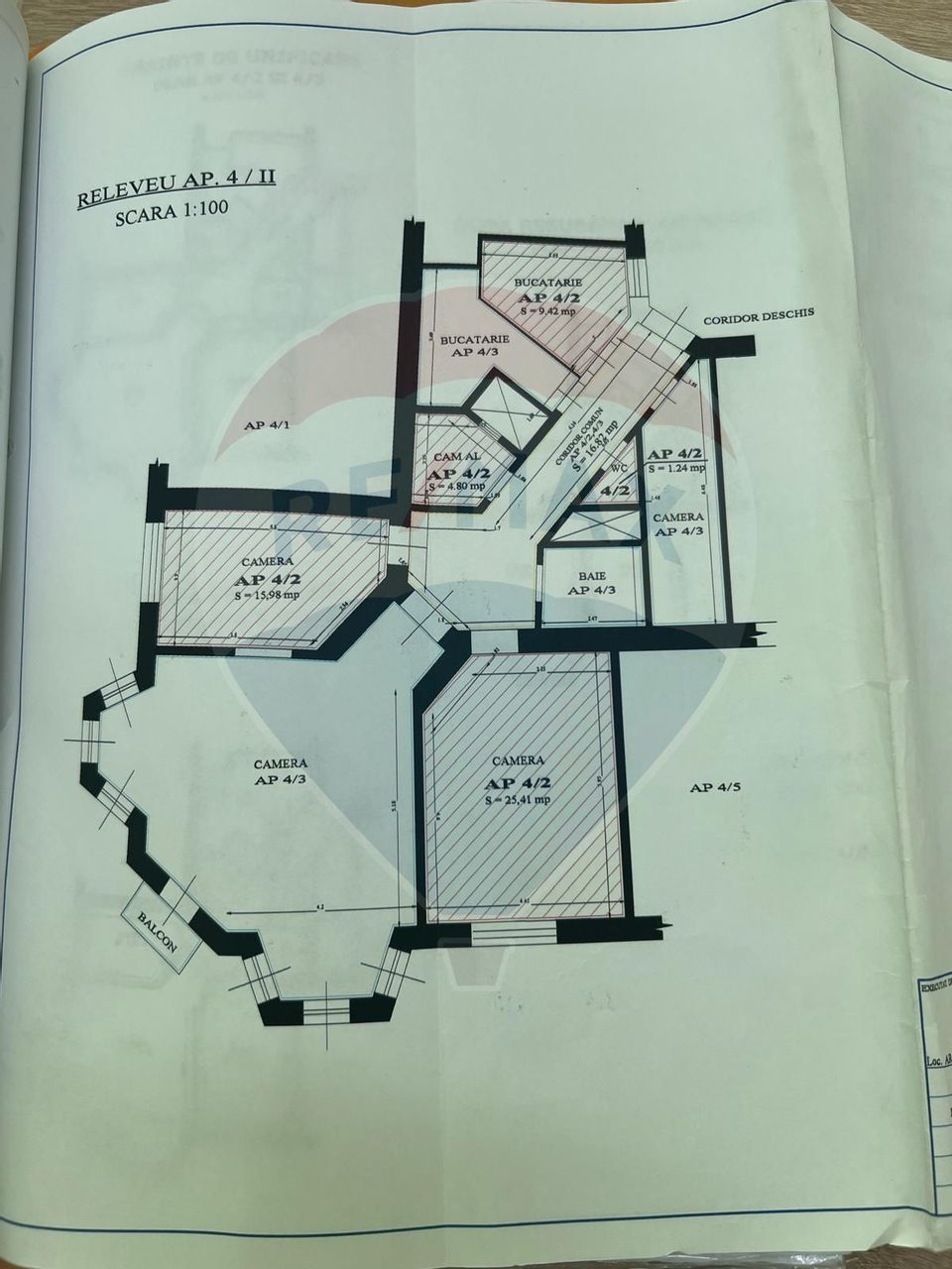 Apartament cu 2 camere la comun de vânzare Ultracentral