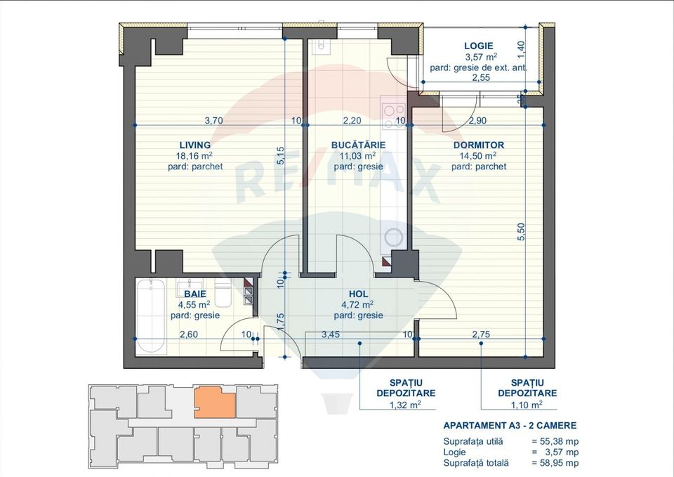 Apartament Nou de Vânzare 2 Camere în Iasi - CUG - 0% Comision