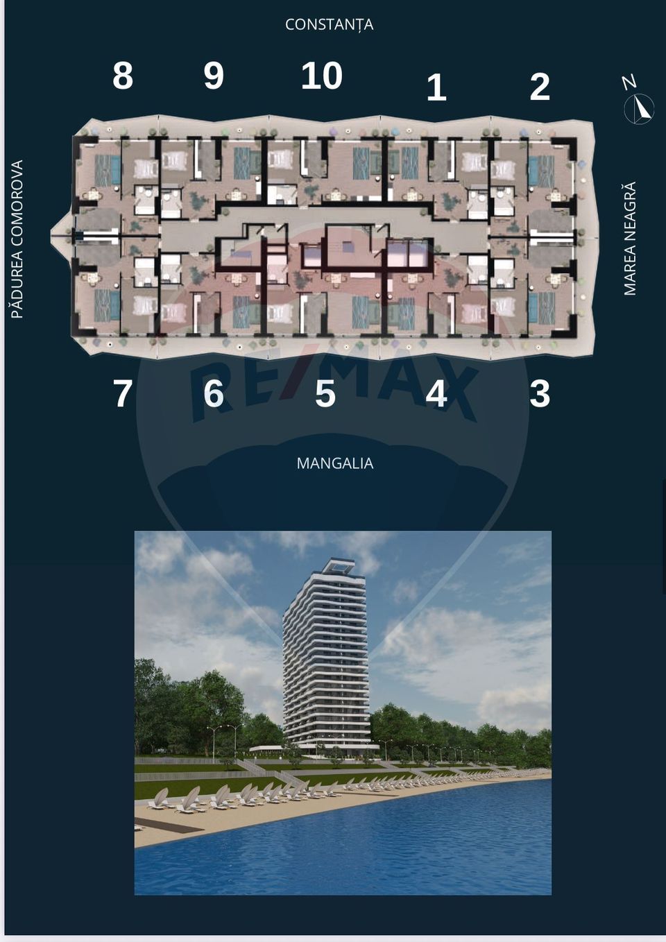 Apartament nou 2 camere de vanzare Olimp Tower etaj 16