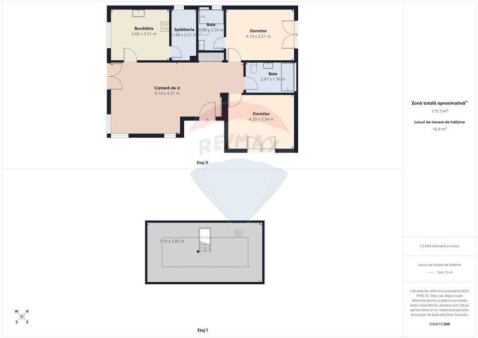Casa cu 3 camere de vanzare | Petresti | Curte 214mp
