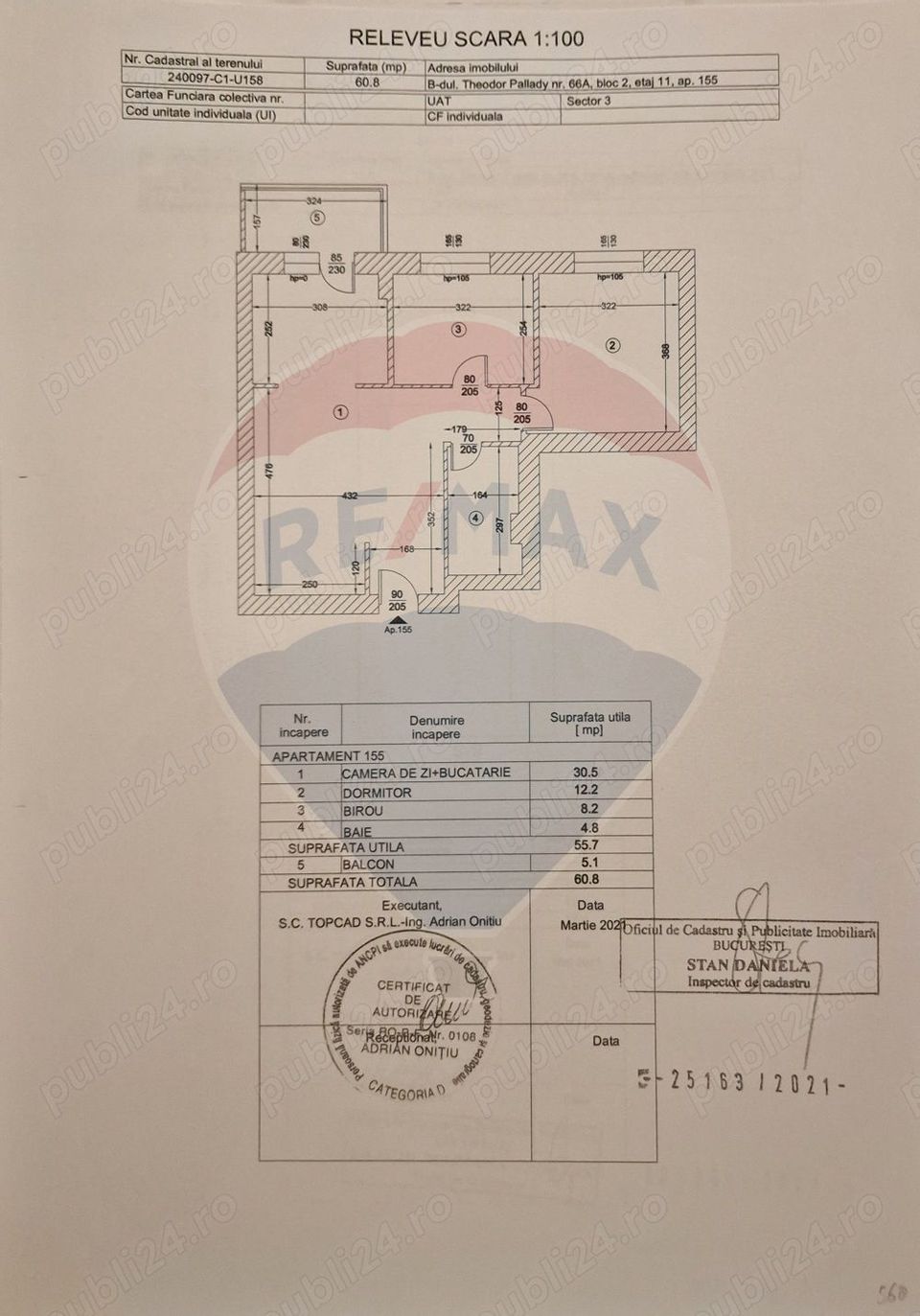 Apartament cu 3 camere - HILS Pallady + 2 Locuri de parcare