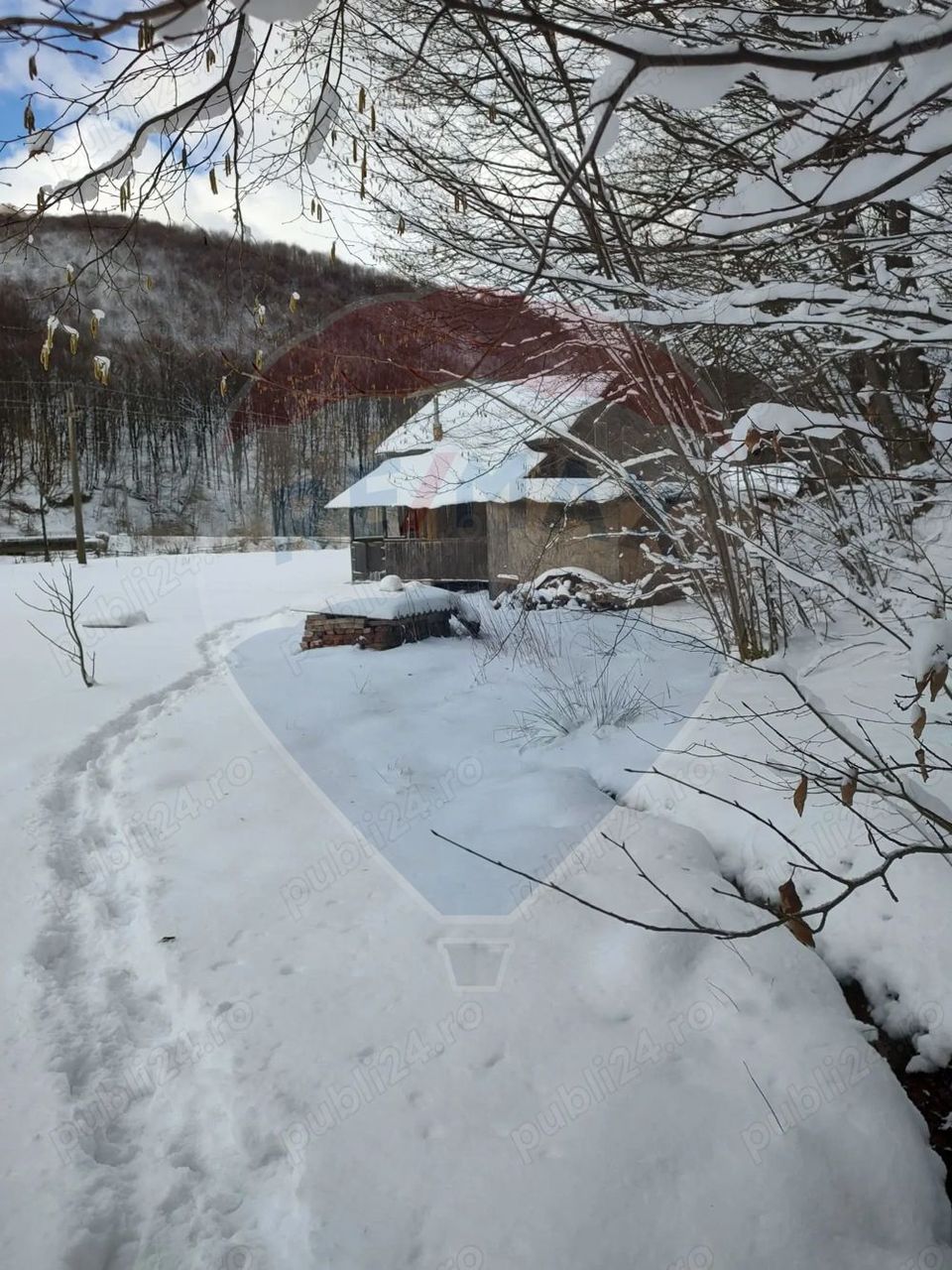 Cabana 5 camere de vânzare in Scrind-Frasinet,2000 mp teren intravilan